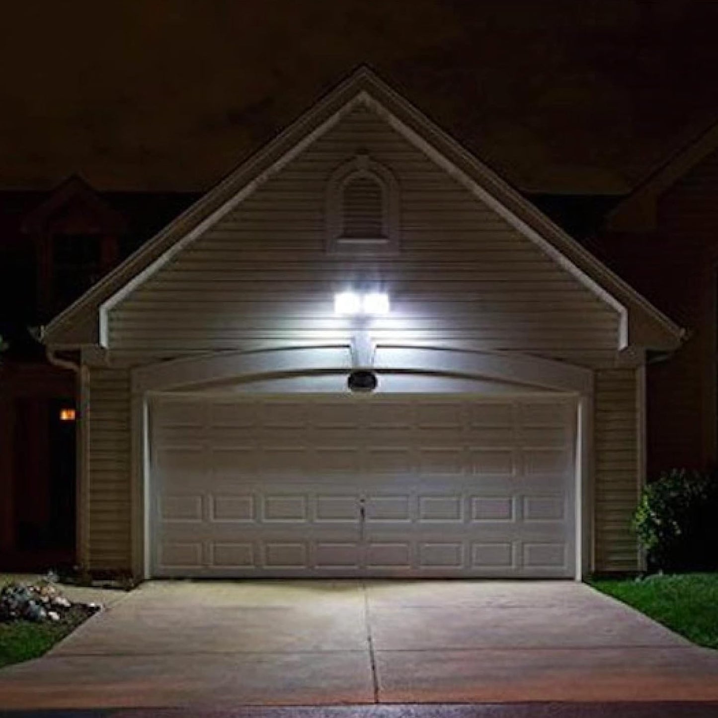 20W IP65 Waterproof LED Security Flood Light with Motion Sensor, 5000K, 1400LM, White, Dual Heads