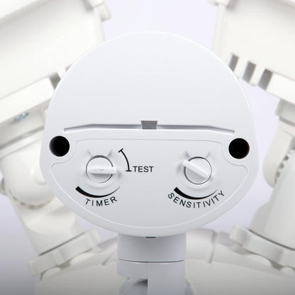20W IP65 Waterproof LED Security Flood Light with Motion Sensor, 5000K, 1400LM, White, Dual Heads