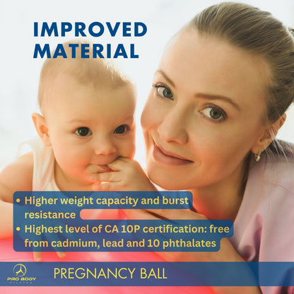 Pregnancy Ball for Maternity, Labor and Birth.  Includes Pregnancy Guide.  (Lilac)