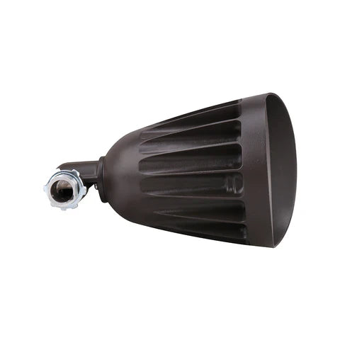 2nd Gen 25W LED Landscape Light - 3375 Lumens - 3000K-5000K CCT Adjustable - 120-277V - Ground Stake Mount - Bronze Housing