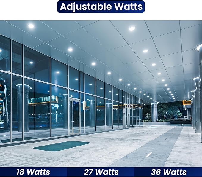 LED Recessed Downlight, 10 Inch, Selectable 40W/30W/20W and 2700K-5000K, 4,000 Lumens, 120-347 VAC