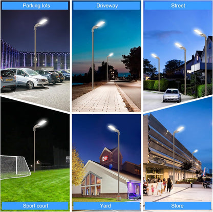 LED Parking Lot Light with Built-in Photocell & Slip Fitter, Selectable 320W/240W/200W, 5000K, 44,800 Lumens