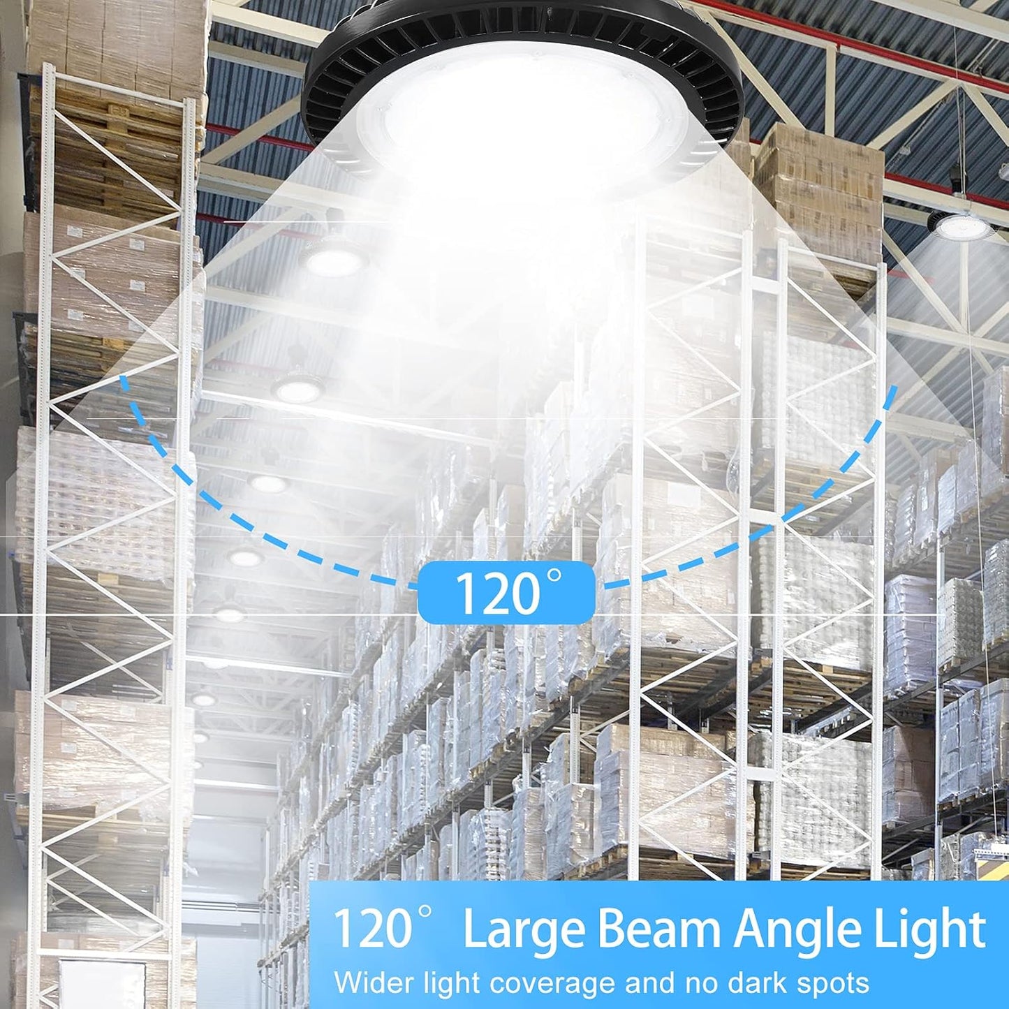 LED UFO High Bay Light, 150W, CCT 5000K, 22,500 Lumens, 100-277 VAC