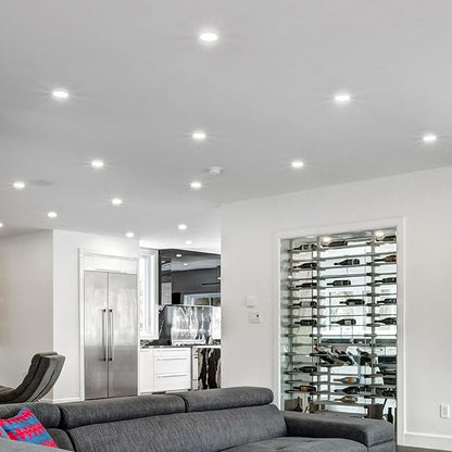 3 Inch Flat Recessed Downlight with Junction Box, 8W, Selectable CCT, 500 Lumens, 120 VAC