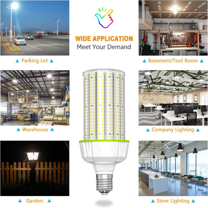 LED Corn Bulb, 80W, 12,000 lumens, 5000K, E39 Base, 277-480 VAC
