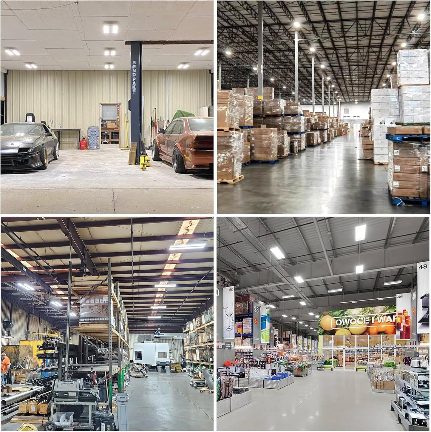 LED Linear High Bay Light-Twin Panel, 2ft, 170W, CCT 4000K/5000K, 22,950 Lumens, 120V-277 VAC