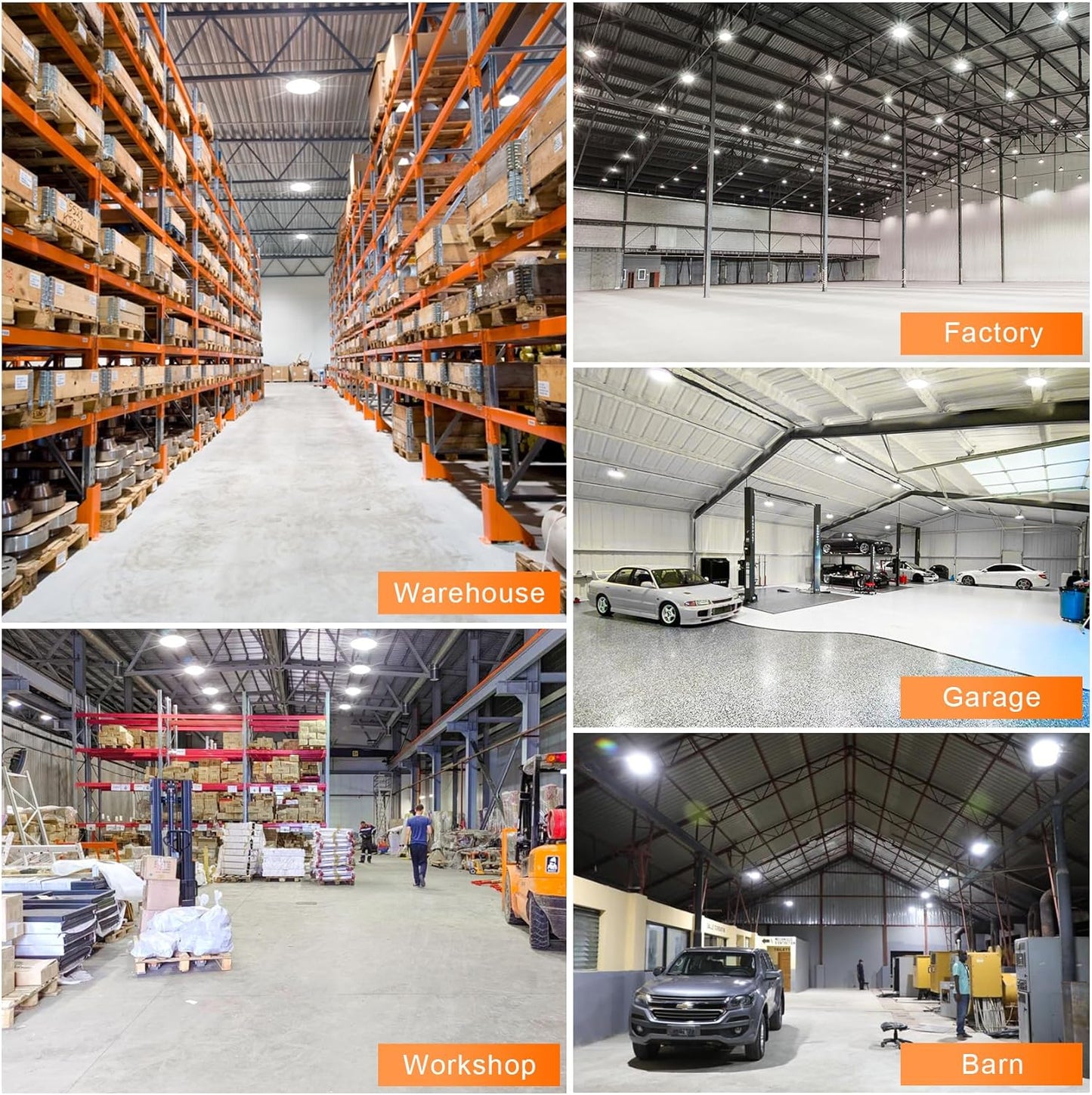 LED UFO High Bay Light, Selectable 150W/120W/90W and CCT 3000K/4000K/5000K, 21,000 Lumens, 100-277 VAC