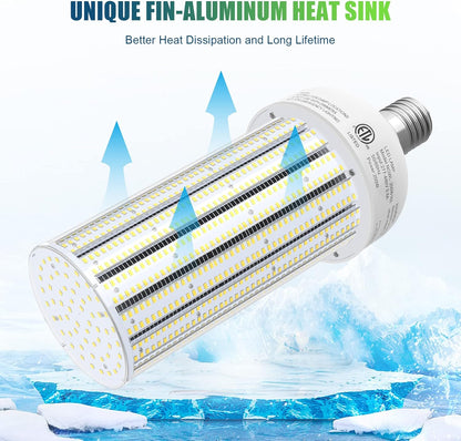 LED Corn Bulb, 250W, 37,500 lumens, 5000K, E39 Mogul Base, 277-480 VAC