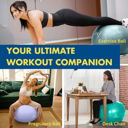 Pregnancy Ball for Maternity, Labor and Birth.  Includes Pregnancy Guide.  (Mist)