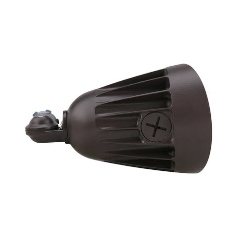 2nd Gen 25W LED Landscape Light - 3375 Lumens - 3000K-5000K CCT Adjustable - 120-277V - Ground Stake Mount - Bronze Housing