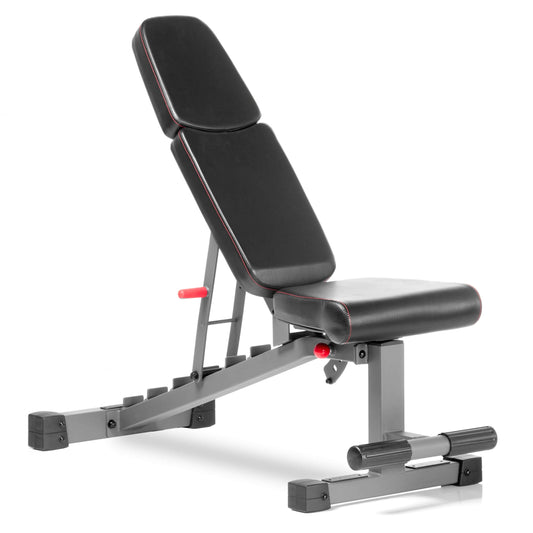 Power Series Adjustable Dumbbell Weight Bench with 7 backrest adjustments for versatile workouts.