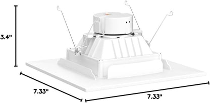 6 Inch Square LED Recessed Light, 10W, Selectable CCT, 1,100 Lumens, 120 VAC