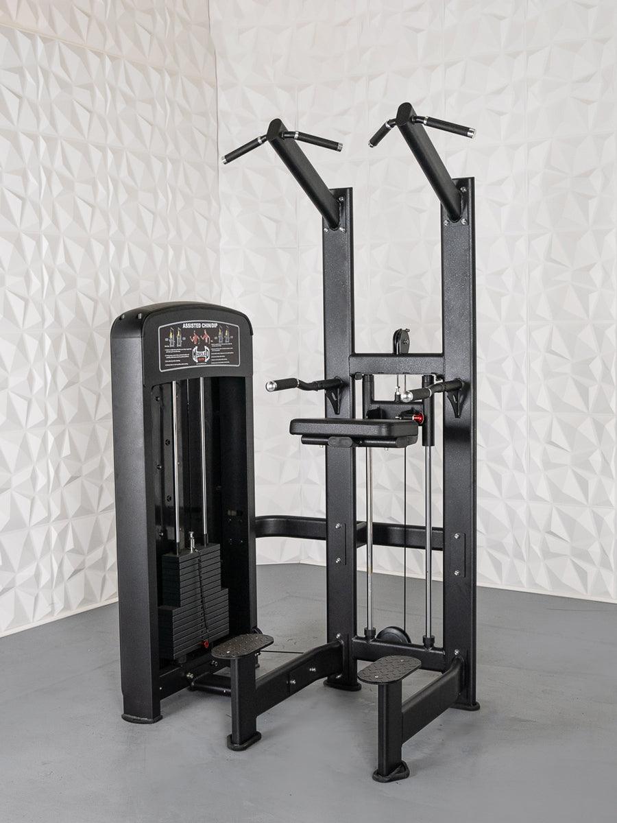Elite Selectorized Assisted Chin/Dip - Muscle D Fitness - Commercial Grade - Adjustable - Pin Selectorized - Back & Shoulder Combo Machine