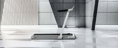 Low Profile Treadmill - Muscle D Fitness - LED Display - Heart Rate Monitor - Flex Deck for Low Impact - Adjustable Speed - Phone / Tablet Holder