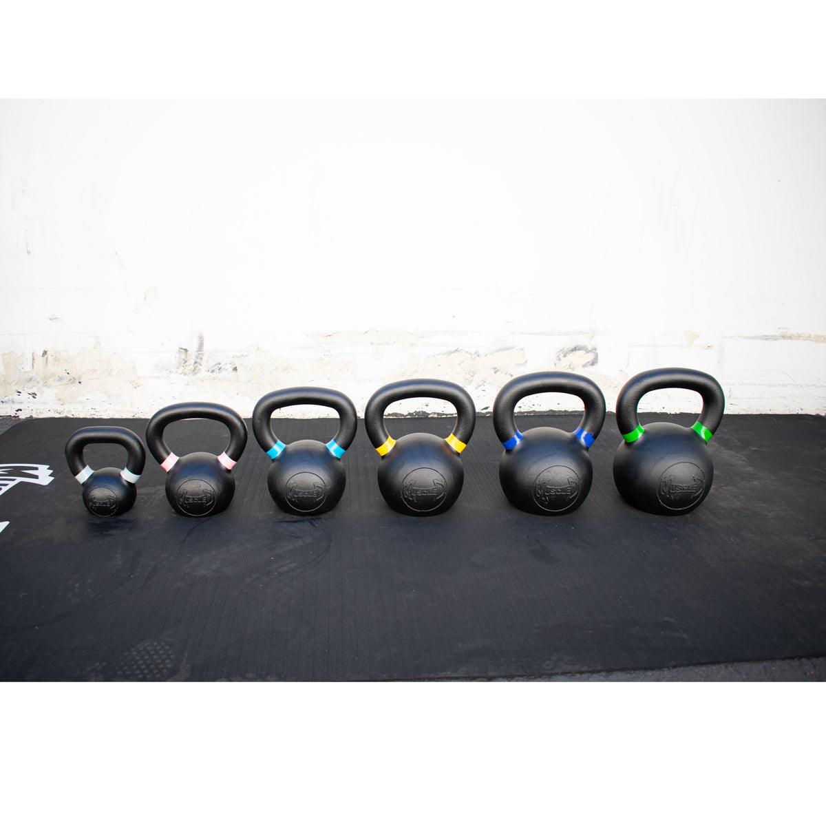 Muscle D Cast Kettlebells - Muscle D Fitness - Quality Handle Design - Heavy Duty Coating