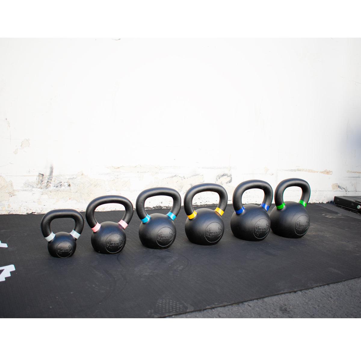 Muscle D Cast Kettlebells - Muscle D Fitness - Quality Handle Design - Heavy Duty Coating
