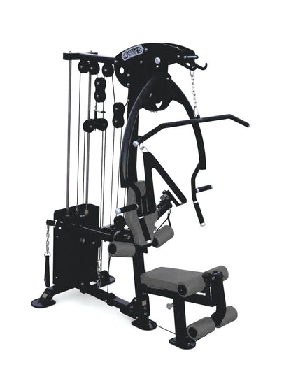 Compact Single-Stack Multi-Gym - Muscle D Fitness - Leg Extension - Seated Chest Row - Seated Row - Chest Pulley - Ab Crunch - Home Gym