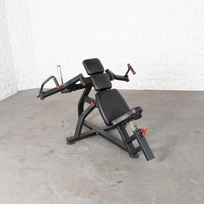 Excel Leverage Incline Pec Fly - Muscle D Fitness - Plate Loaded Chest - Piston Assisted Seat Adjustment