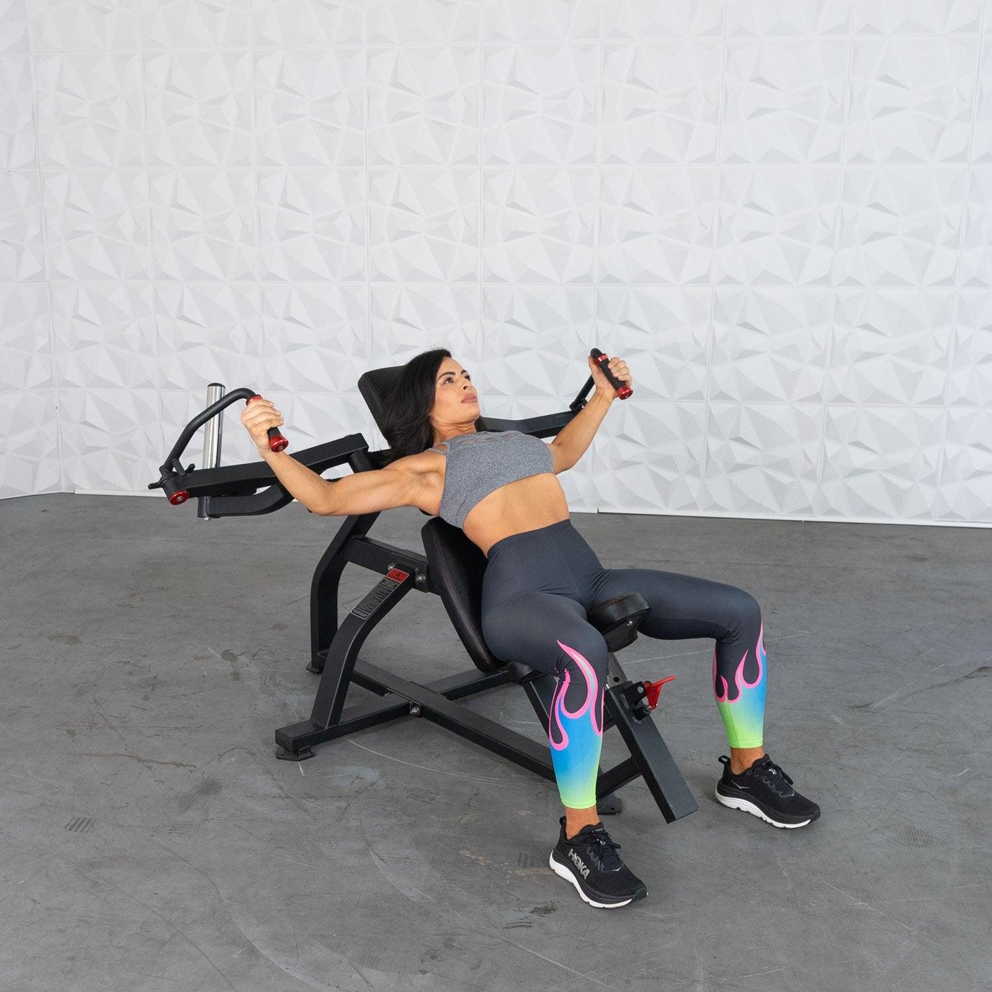 Excel Leverage Incline Pec Fly - Muscle D Fitness - Plate Loaded Chest - Piston Assisted Seat Adjustment