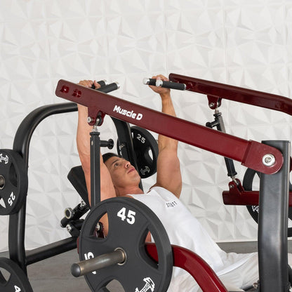 Pro Strength Incline Chest / Shoulder Press - Muscle D Fitness - Adjustable - Plate Loaded - Pec Delt Training