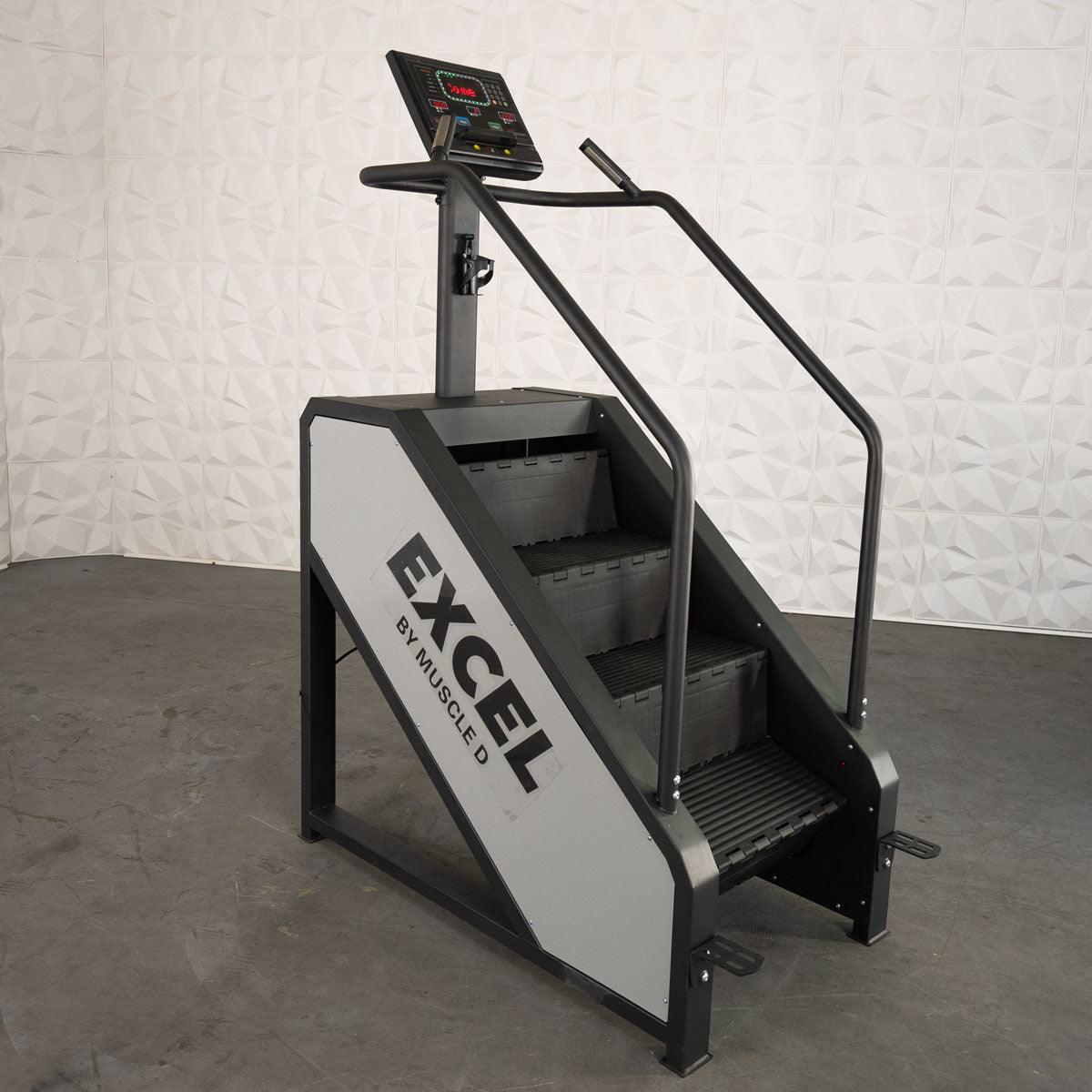 Light Commercial Stair Climber - Muscle D Fitness - Stepmill - LED Display - Heart Rate Monitor - Heavy Duty Chain Drive