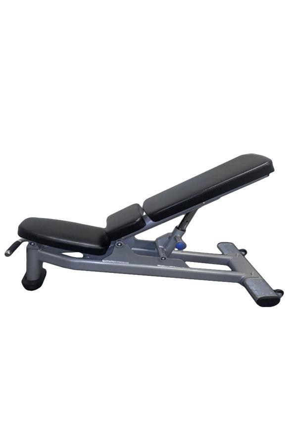 Deluxe Adjustable Bench - Muscle D Fitness - Adjustable Moveable Padded Bench Black Silver