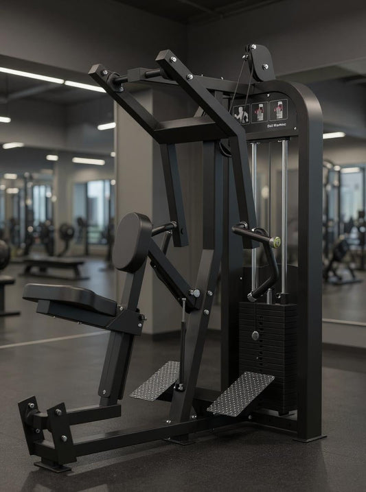 Excel Seated Row - Muscle D Fitness - Selectorized Back Row - Gas Shock Assisted Adjustments