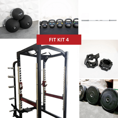 Power Cage Complete Weight Set - Muscle D Fitness - Commercial Squat Rack - Functional Pull-Up Bar - 10 Weight Storage Pegs - Power Rack