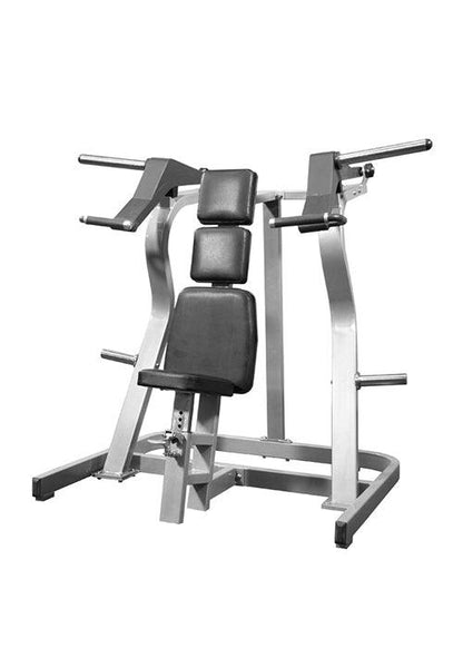 Power Leverage Iso Lateral Shoulder Press - Muscle D Fitness - Adjustable Seat - Weight Storage Pegs - Plate Load MIlitary Press