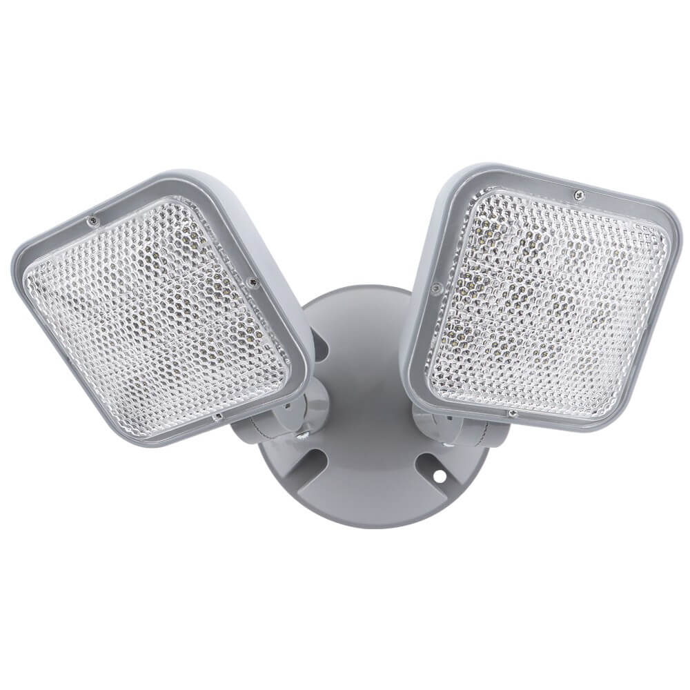 LED Emergency Light, 2 Remote Head Lamp 1.2W, 4000K, 120-277 VAC