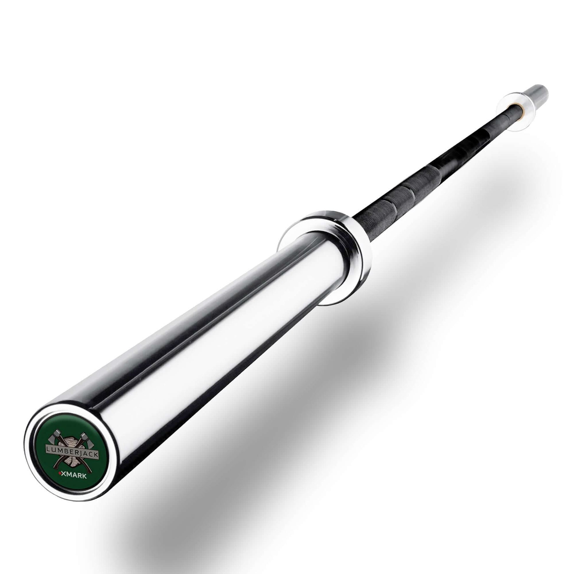 Lumberjack® 7ft Olympic Beginner Bar featuring black manganese phosphate shaft and chrome sleeves.
