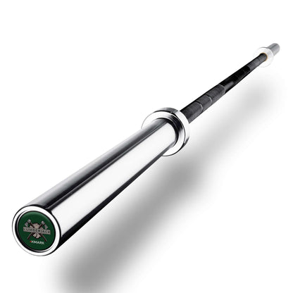 Lumberjack® 7ft Olympic Beginner Bar featuring black manganese phosphate shaft and chrome sleeves.