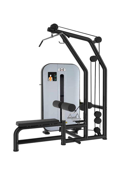 Vogue Lat/Low Row - Muscle D Fitness - Adjustable Seat - Pin Selectorized - Combo Back Machine