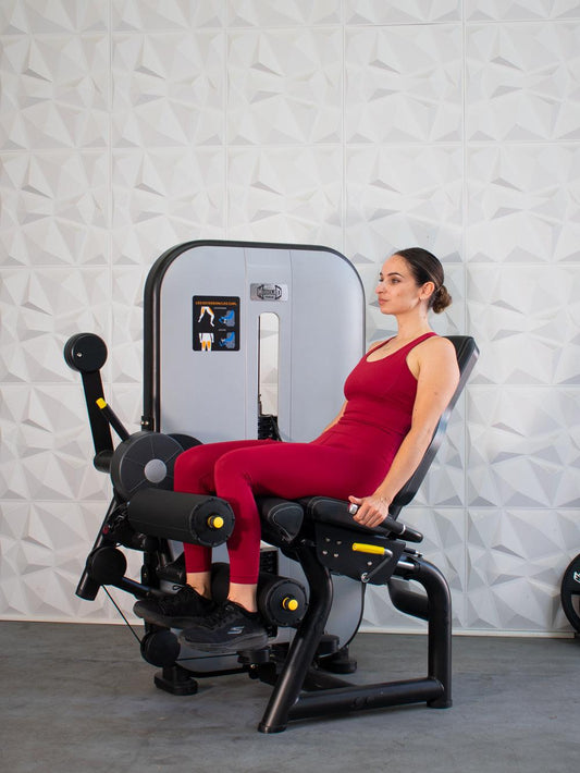 Vogue Leg Extension/Seated Leg Curl Combo - Muscle D Fitness - Adjustable Seat - Pin Selectorized - Quads Hamstring Machine