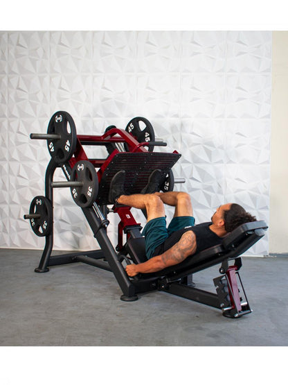 Pro Strength Linear Bearing Leg Press - Muscle D Fitness - Adjustable Back Pad - Plate Loaded