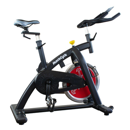 Stationary Exercise Bike - Muscle D Fitness - Commercial Grade Stationary Bike with Device Holder