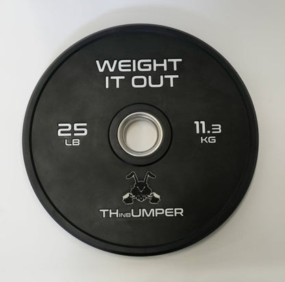 'Thumper' Thin Bumper Weight Plate Pairs. (Thinnest Bumper Plates Ever!)
