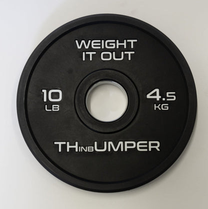 'Thumper' Thin Bumper Weight Plate Pairs. (Thinnest Bumper Plates Ever!)