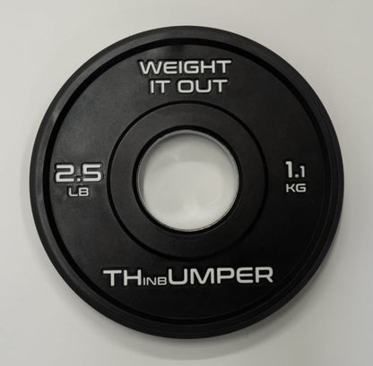 'Thumper' Thin Bumper Weight Plate Pairs. (Thinnest Bumper Plates Ever!)