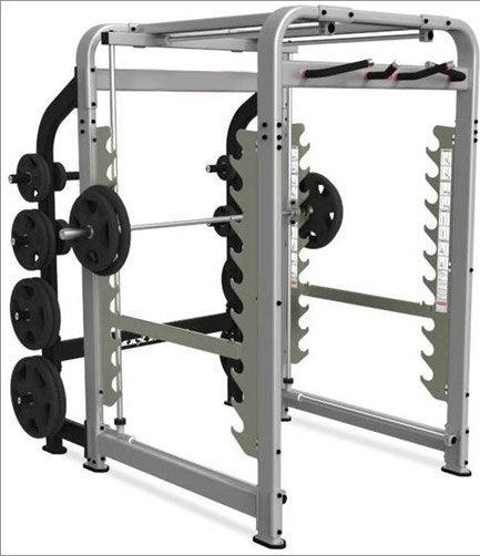 MAX Rack - NEW - Muscle D Fitness - Plate Load Multi-Dimensional Smith Machine - Weight Storage Pegs Included - Functional Chin Bar