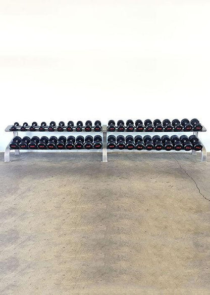 Two Tier 8 Pairs Dumbbell Rack - Muscle D Fitness - Durable 2 Tier 8 Pair Dumbbell Rack