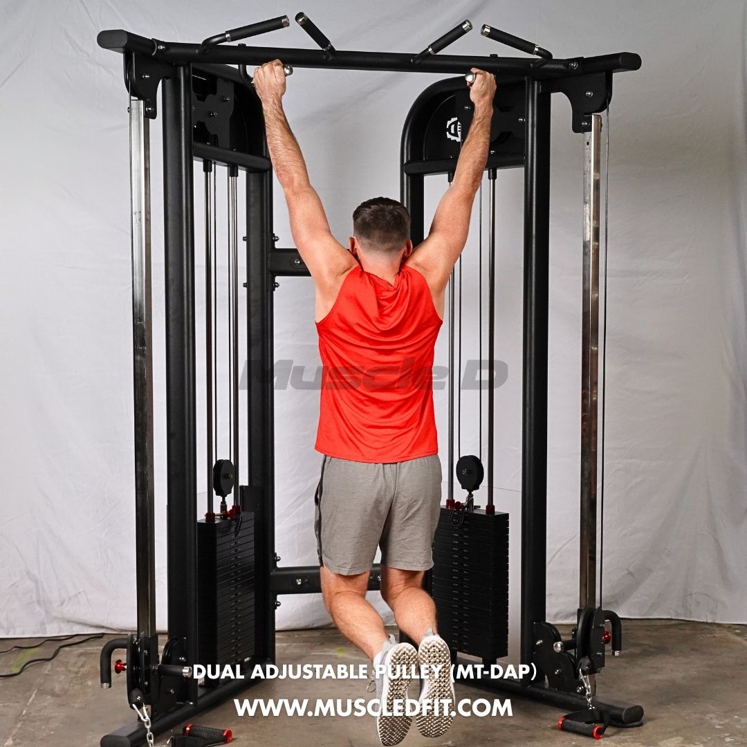 Megatron Dual Adjustable Pulley (88" & 95" height) - Muscle D Fitness - Functional Pull-Up Bar - Adjustable Height