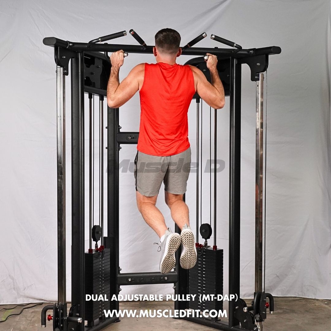 Megatron Dual Adjustable Pulley (88" & 95" height) - Muscle D Fitness - Functional Pull-Up Bar - Adjustable Height