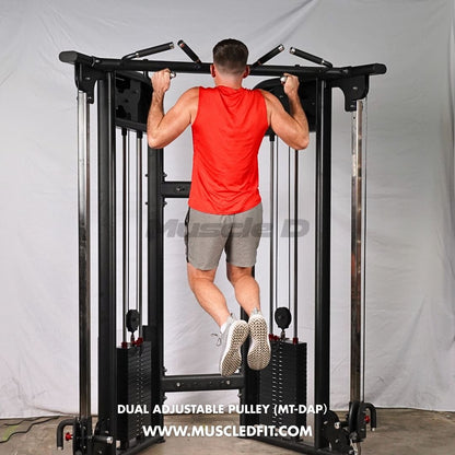 Megatron Dual Adjustable Pulley (88" & 95" height) - Muscle D Fitness - Functional Pull-Up Bar - Adjustable Height