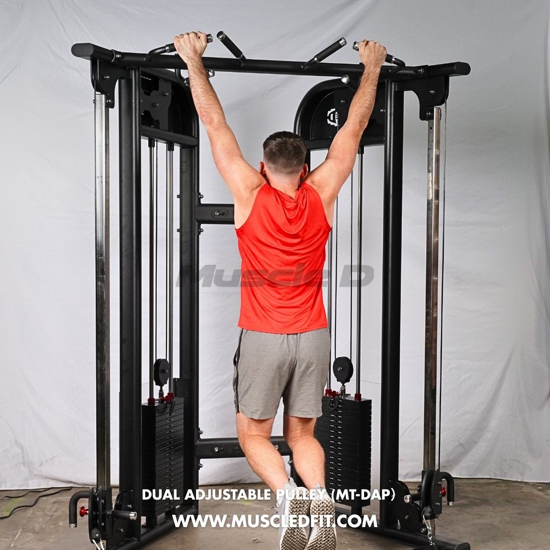 Megatron Dual Adjustable Pulley (88" & 95" height) - Muscle D Fitness - Functional Pull-Up Bar - Adjustable Height