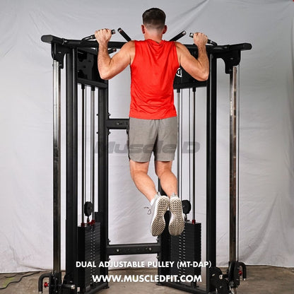 Megatron Dual Adjustable Pulley (88" & 95" height) - Muscle D Fitness - Functional Pull-Up Bar - Adjustable Height