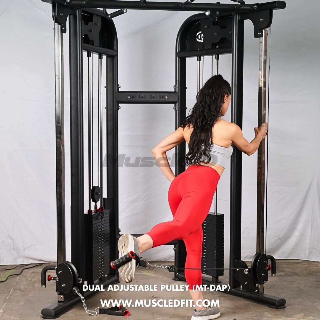 Megatron Dual Adjustable Pulley (88" & 95" height) - Muscle D Fitness - Functional Pull-Up Bar - Adjustable Height