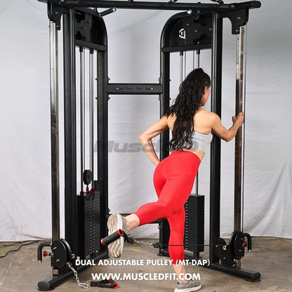 Megatron Dual Adjustable Pulley (88" & 95" height) - Muscle D Fitness - Functional Pull-Up Bar - Adjustable Height