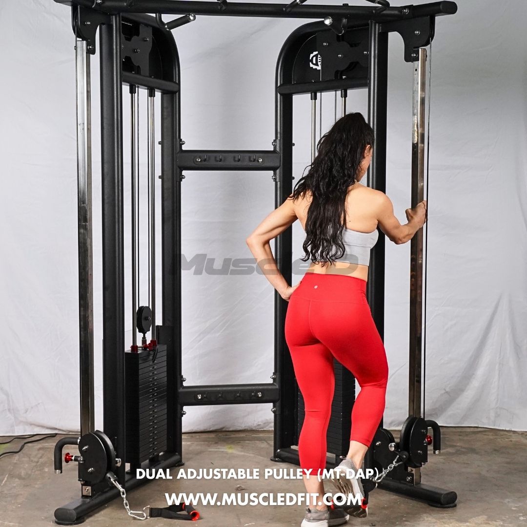 Megatron Dual Adjustable Pulley (88" & 95" height) - Muscle D Fitness - Functional Pull-Up Bar - Adjustable Height