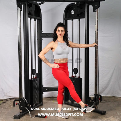 Megatron Dual Adjustable Pulley (88" & 95" height) - Muscle D Fitness - Functional Pull-Up Bar - Adjustable Height